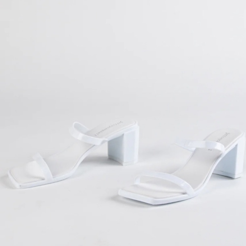 Jeffrey Campbell White Heeled Sandals size 7